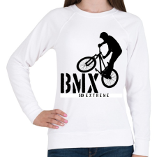 PRINTFASHION Bmx - Női pulóver - Fehér női pulóver, kardigán