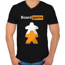 PRINTFASHION Board game - Férfi V-nyakú póló - Fekete férfi póló