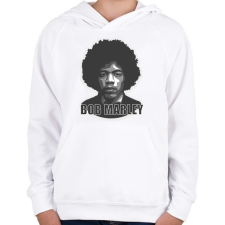 PRINTFASHION Bob Hendrix - Gyerek kapucnis pulóver - Fehér gyerek pulóver, kardigán