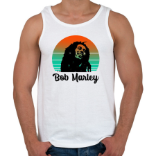 PRINTFASHION Bob Marley - Férfi atléta - Fehér atléta, trikó