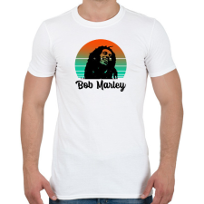 PRINTFASHION Bob Marley - Férfi póló - Fehér férfi póló