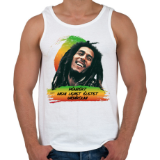 PRINTFASHION Bob Marley idézet - Férfi atléta - Fehér