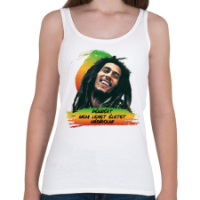 PRINTFASHION Bob Marley idézet - Női atléta - Fehér női trikó