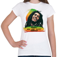 PRINTFASHION Bob Marley idézet - Női póló - Fehér női póló