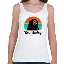 PRINTFASHION Bob Marley - Női atléta - Fehér női trikó