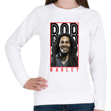 PRINTFASHION Bob Marley - Női pulóver - Fehér női pulóver, kardigán