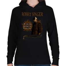 PRINTFASHION bobby singer - Női kapucnis pulóver - Fekete