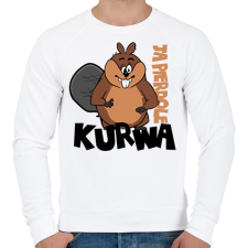 PRINTFASHION Bober Kurwa - Black - Férfi pulóver - Fehér férfi pulóver, kardigán