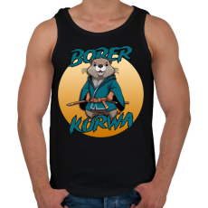 PRINTFASHION Bober kurwa - Férfi atléta - Fekete