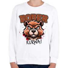 PRINTFASHION Bober kurwa - Gyerek pulóver - Fehér gyerek pulóver, kardigán