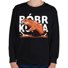 PRINTFASHION Bober Kurwa - Gyerek pulóver - Fekete gyerek pulóver, kardigán