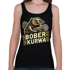 PRINTFASHION Bober kurwa - Női atléta - Fekete