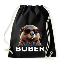 PRINTFASHION Bober - Sportzsák, Tornazsák - Fekete tornazsák