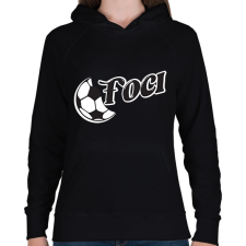 PRINTFASHION Boci Foci - Női kapucnis pulóver - Fekete női pulóver, kardigán