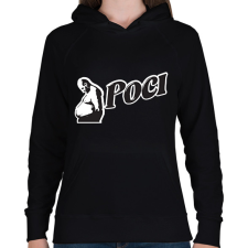 PRINTFASHION Boci Poci - Női kapucnis pulóver - Fekete női pulóver, kardigán