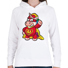 PRINTFASHION Bocikornis - Női kapucnis pulóver - Fehér