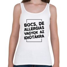 PRINTFASHION Bocs, de allergiás vagyok - Női atléta - Fehér