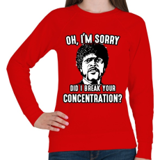 PRINTFASHION Bocs, megzavartam a koncentrálásodat? - Női pulóver - Piros