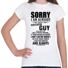 PRINTFASHION Bocsi, foglalt vagyok - Női póló - Fehér