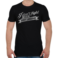 PRINTFASHION Body language - Férfi póló - Fekete férfi póló