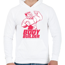 PRINTFASHION BodyBuilder - Férfi kapucnis pulóver - Fehér női pulóver, kardigán