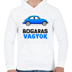 PRINTFASHION BOGARAS VAGYOK - Férfi kapucnis pulóver - Fehér