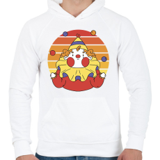 PRINTFASHION Bohóc - Férfi kapucnis pulóver - Fehér