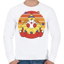 PRINTFASHION Bohóc - Férfi pulóver - Fehér férfi pulóver, kardigán