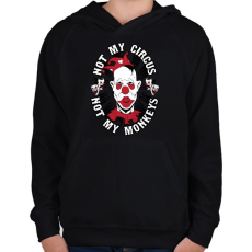 PRINTFASHION Bohóc - Gyerek kapucnis pulóver - Fekete