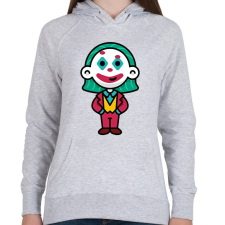 PRINTFASHION Bohóc - Női kapucnis pulóver - Sport szürke női pulóver, kardigán