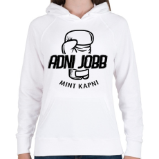 PRINTFASHION BOKSZ - Adni jobb mint kapni - Női kapucnis pulóver - Fehér