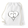 PRINTFASHION Boksz szerelem - Sportzsák, Tornazsák - Fehér