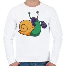 PRINTFASHION Bokszoló csiga - Férfi pulóver - Fehér