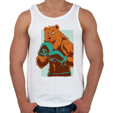 PRINTFASHION Bokszoló medve - Férfi atléta - Fehér atléta, trikó