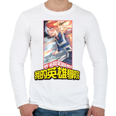 PRINTFASHION Boku no Hero Academia - Férfi hosszú ujjú póló - Fehér