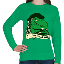 PRINTFASHION Bölcs raptor - Női pulóver - Zöld női pulóver, kardigán