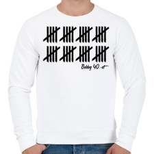 PRINTFASHION Boldog 40 Srtigula - Férfi pulóver - Fehér férfi pulóver, kardigán