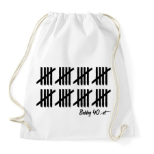 PRINTFASHION Boldog 40 Srtigula - Sportzsák, Tornazsák - Fehér tornazsák