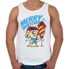 PRINTFASHION Boldog akármit - Férfi atléta - Fehér atléta, trikó