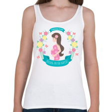 PRINTFASHION Boldog anyák napját - Női atléta - Fehér női trikó