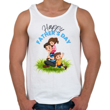 PRINTFASHION Boldog Apák napját - Férfi atléta - Fehér atléta, trikó