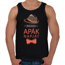 PRINTFASHION Boldog apák napját! - Férfi atléta - Fekete