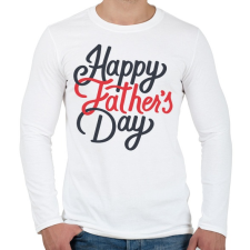 PRINTFASHION Boldog apák napját - Férfi hosszú ujjú póló - Fehér férfi póló