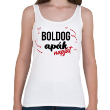 PRINTFASHION Boldog Apák napját - Női atléta - Fehér női trikó