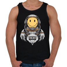 PRINTFASHION Boldog asztronauta - Férfi atléta - Fekete