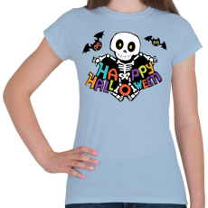 PRINTFASHION Boldog halloweent - Női póló - Világoskék