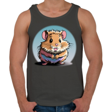 PRINTFASHION Boldog hörcsög - Férfi atléta - Sötétszürke