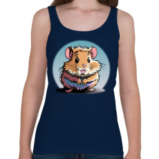 PRINTFASHION Boldog hörcsög - Női atléta - Sötétkék