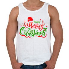 PRINTFASHION boldog karácsonyt  - Férfi atléta - Fehér