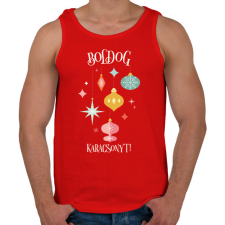 PRINTFASHION Boldog Karácsonyt - Férfi atléta - Piros atléta, trikó